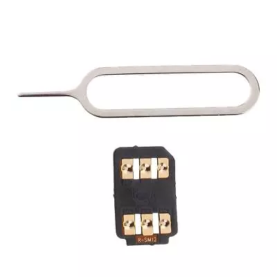 R-SIM12 Adapter For 6 6s 7 8 Plus X 4G RSIM Unlock 11.2 10.3 • £7.12