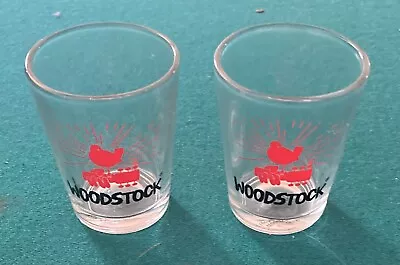 Vintage Woodstock 1969 3oz Shot Glasses 3 Days Of Peace & Music Great Condition! • $29.99