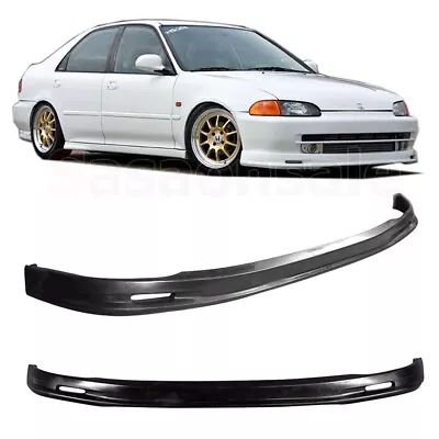 [SASA] Fit For 92-95 Honda Civic Sedan 4dr JDM MUGN Style PU Front Bumper Lip • $79.99