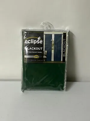 Eclipse Darrell Emerald Blackout One Rod Pocket Panel Curtains 37inx95in • $7.99