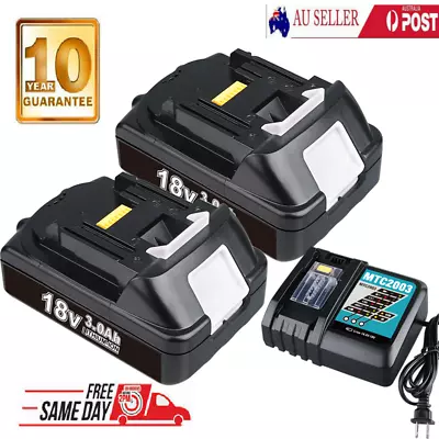  2X For Makita BL1815-N 18V 3.0Ah Li-ion Cordless Battery BL1850 BL1830/ Charger • $28.89