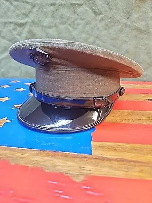 7 - USMC Green Wool Service Cap Dress Hat With Insignia 3818 • $40