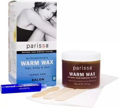 Parissa Warm Wax (Microwaveable) Hair Removal Waxing Kit Professional Strength • £12.95