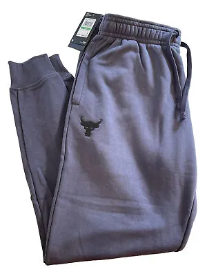 Under Armour Project Rock Freedom Sweatpants LARGE Navy Jogger Workout $90.00 RT • $45.99