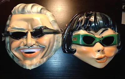 Lot Of 2 Vintage Halloween Masks - Scary Ben Cooper Collegeville Costumes Style • $25.99