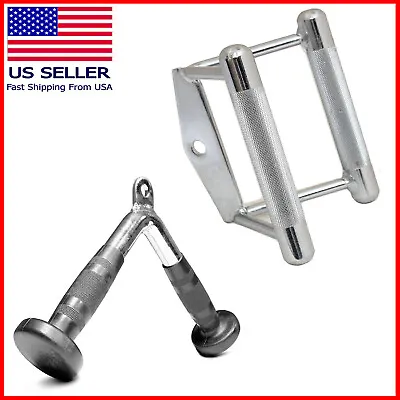 Tricep V Bar Multi Gym Cable Attachment Press Push Pull Down Row Double D Handle • $59.99