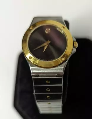 Vintage Used Lady's Movado Swiss Made Silver & Gold Toned Wristwatch Working • $49.99