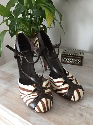 Zebra Print Heels 6 • £15