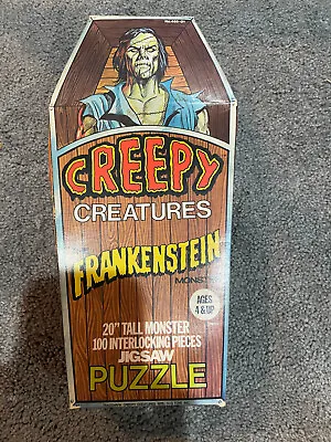 H-g Creepy Creatures Frankenstein Jigsaw Puzzle Boxed 1975 • $33.95