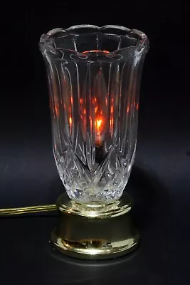 Diamond Cut Crystal Clear Glass Table Lamp Boudoir Night Light Vintage 8.5  • $25