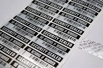 Tamper Proof No Returns If Removed Label Warranty Void Stickers Security Seal  • £6.75