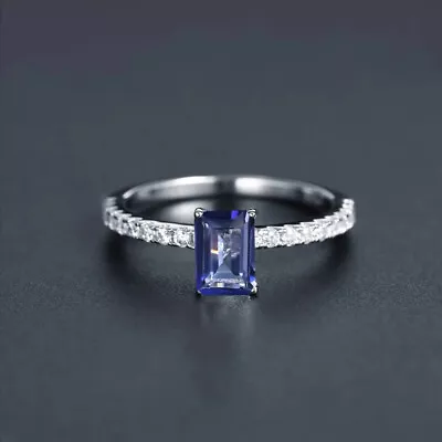 1.15Ct Natural Mystic Quartz Gemstone 925 Sterling Silver Ring For Women • $31.49