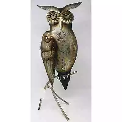 LARGE Metal OWL Art Sculpture Figurine Statue - 14  Tall X 6  Wide NEW • $4.79