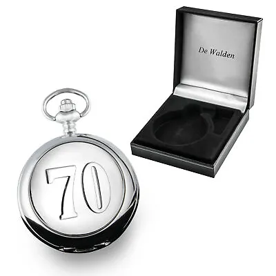 70th Birthday Engraved Pocket Watch Gift Husband Grandad Dad Papa 70 Years Gift • £29.99