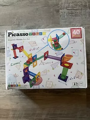 Picasso Tiles Magnetic Marble Run Set 40 Pc. Creative Learning Toy • $24.99