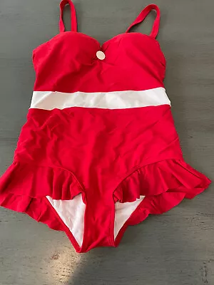 Red HIGH DIVE By MODCLOTH  One Piece Swimsuit   Size Medium • $4.99