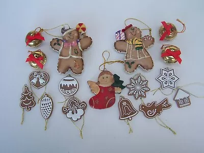 Bulk Lot Of Christmas Tree Decorations Baubles Gingerbread Angel Bells & More • $16.25