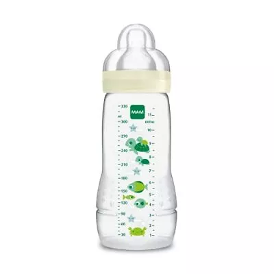 MAM Easy Active 2nd Age Bottle 330ml - 6+ Months - X-Flow - White • £13.99