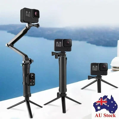 $20.38 • Buy Pole For GoPro 11/10/9/8/7/6 Tripod Selfie Stick Floating Hand Grip 3 Way Arm