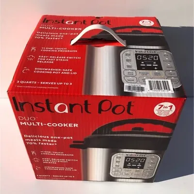 Instant Pot Duo Mini 3-Quart Electric Pressure Cooker 7-in-1 - NEW • $59.99