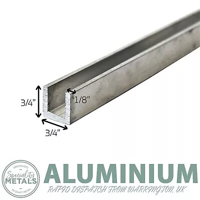 3/4  X 3/4  Aluminium U-Channel Trim X 1/8  Wall -  Aluminium Channel U Profile • £15.34