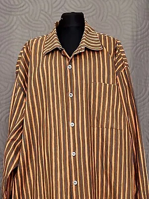 MARIMEKKO  Vtg COTTON BUTTON DOWN SHIRT Size 46 Striped • $52.99