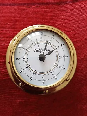 Nautical Rivet Style Brass Clock . New For Wall Or Desk • £22
