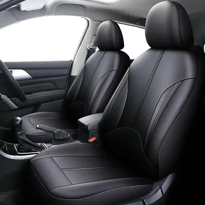 $41.99 • Buy Leather Full Set Car Seat Cover Waterproof Cushion Universal For Sedan SUV Truck