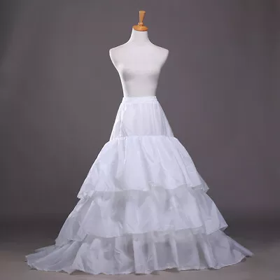  Girl Dress Petticoat Bridal Promo Crinoline Hoop Petticoat Slips 3 HOOP Train • $16.99