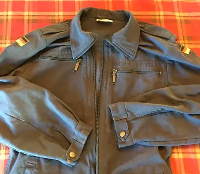 Vintage 1985 A. Schwarz Sulzbach German Army Blue Military Jacket Small • $34.99