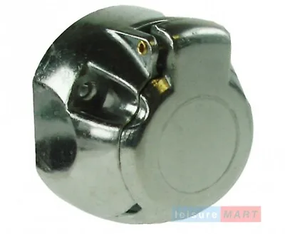 12N 7 Pin Metal Towing Socket For Trailer Or Caravan Lights 12 Volt  Aluminium • £6.79