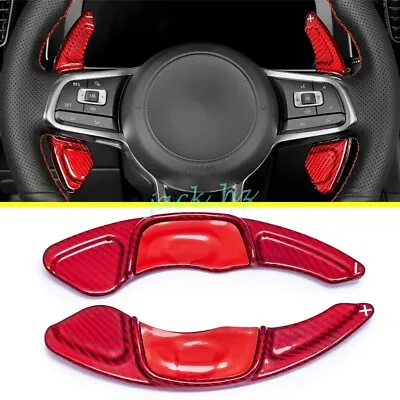 Carbon Fiber Steering Wheel Paddle Shifter Accessory For VW Golf MK7 GTI R-Line • $69.52