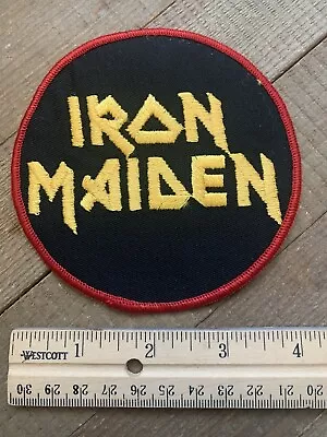 Vintage *NEW OLD STOCK* 80s Music Patch Maiden Circle Heavy Metal England UNUSED • $40