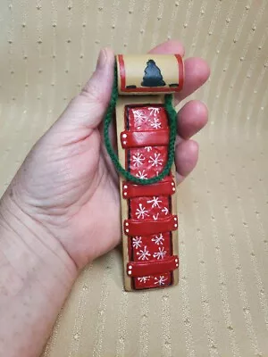 Miniature Dollhouse Resin Sled With Knitted Yarn Handle • $4