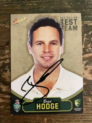 $2.99 • Buy Brad Hodge Signed 2008 Select Cricket Australia Test Team