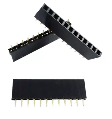 £2.13 • Buy 12 Pin Single Header 2.54mm Pitch Female Straight Strip Genuine UK Seller 