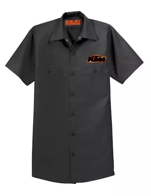 RED KAP Industrial Mechanic Shirt Motorcycle Biker Fathers Day Suzuki KTM Moto • $34.99