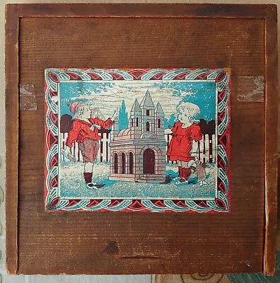 £79.99 • Buy Victorian Building Blocks Childrens Toy Rare With Glass Windows In Box Antique