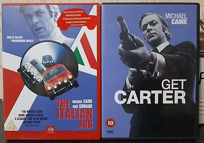 Get Carter & The Italian Job - Michael Caine Double DVD Deal Vgc Free Postage • £4.99