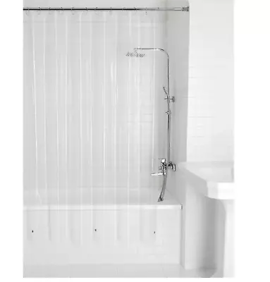 Clear Shower Curtain Liner Anti-Bacterial PEVA 70x71 Water Repellent Mainstays • $4.60