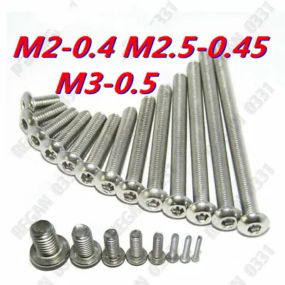 M2 / M2.5 / M3 Stainless Steel Allen Hex Socket Button Head Screws Bolt ISO7380 • $6.68