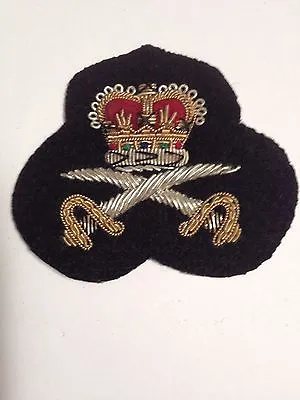 $7.50 • Buy Vintage Gold/Silver Bullion Crown And Swords Sew On Patch