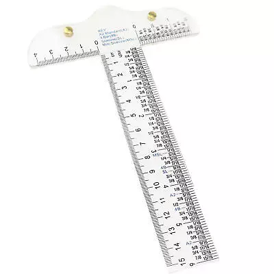 6in T-Square Ruler Clear Acrylic Scale Measuring Tool For DIY Measuring Drafting • $10.61