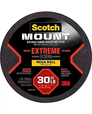 £16.62 • Buy Scotch Extreme Mounting Tape, 1-Inch X 400-Inch, 1-Pack