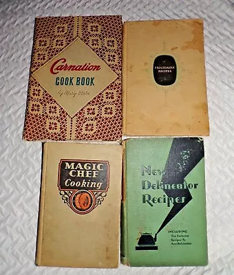 Lot Of 4 Vintage Cookbooks Carnation / Frigidaire / Magic Chef Cooking & More • $22.99