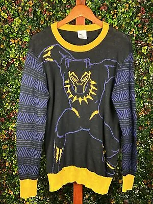 $33.25 • Buy Large Marvel Black Panther Christmas Sweater Disney By Hybrid Apparel Men Large
