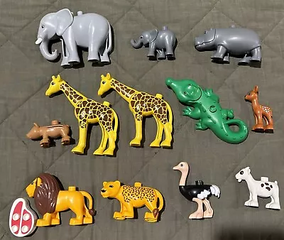 Duplo Lego•12 X Assorted Animals Lot•lion/hippo/fawn/giraffe/leopard•rare & Htf • $77.95