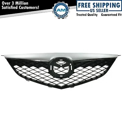 Chrome & Black Front End Grill Grille NEW For 03-05 Mazda 6 Mazda6 • $44.03