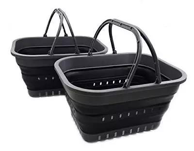 SAMMART 19L Collapsible Tub With Handle - Portable Outdoor Picnic Basket/Crater  • £16.82