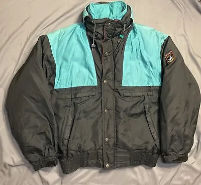 Vintage Triple Fat Goose Down Jacket Removable Liner 2 In 1 Coat Puffer 90s Ski • $70